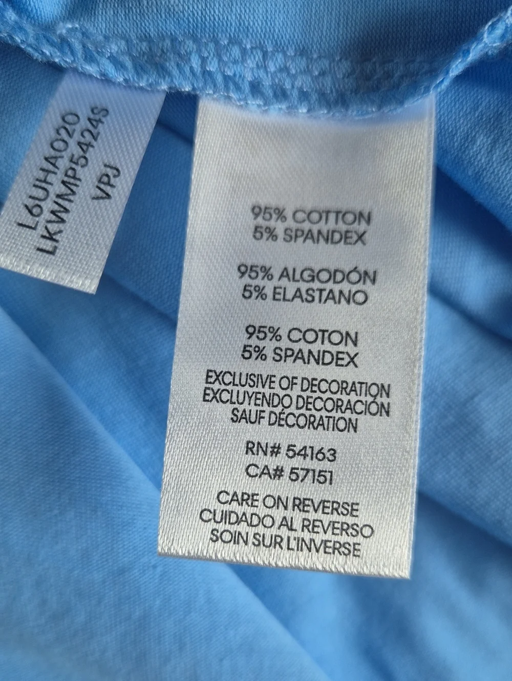 Karl Lagerfeld Paris Sky Blue Crewneck Tee, Size S